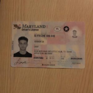 Fake Maryland Driver License - Order Fake Maryland Driver License
