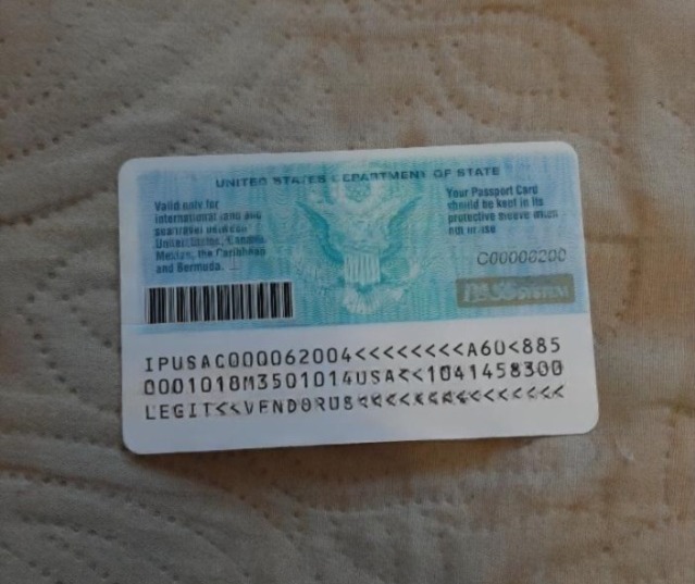 Fake Passport Card For Sale