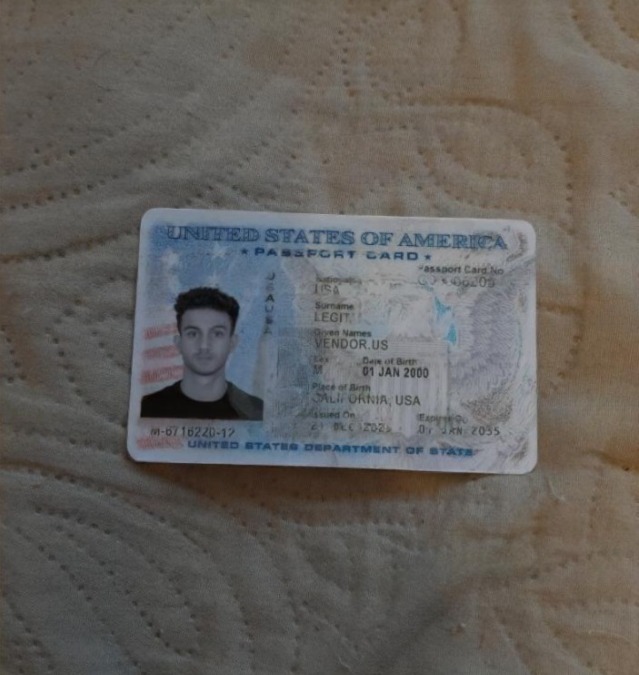 Fake Passport Card For Sale