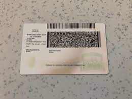 Back of massachusetts driver's license