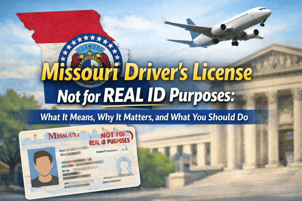 Missouri Driver’s License Not for REAL ID Purposes Missouri Driver’s License Not for REAL ID Purposes